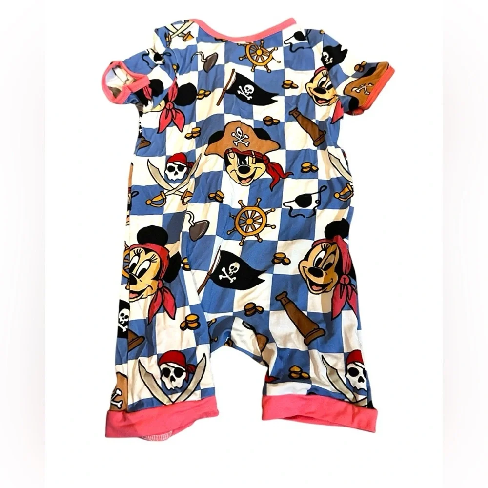 NWOT Disney baby Pirate Adventure One Piece - Blue and Pink Bamboo zippy - Picture 2 of 3